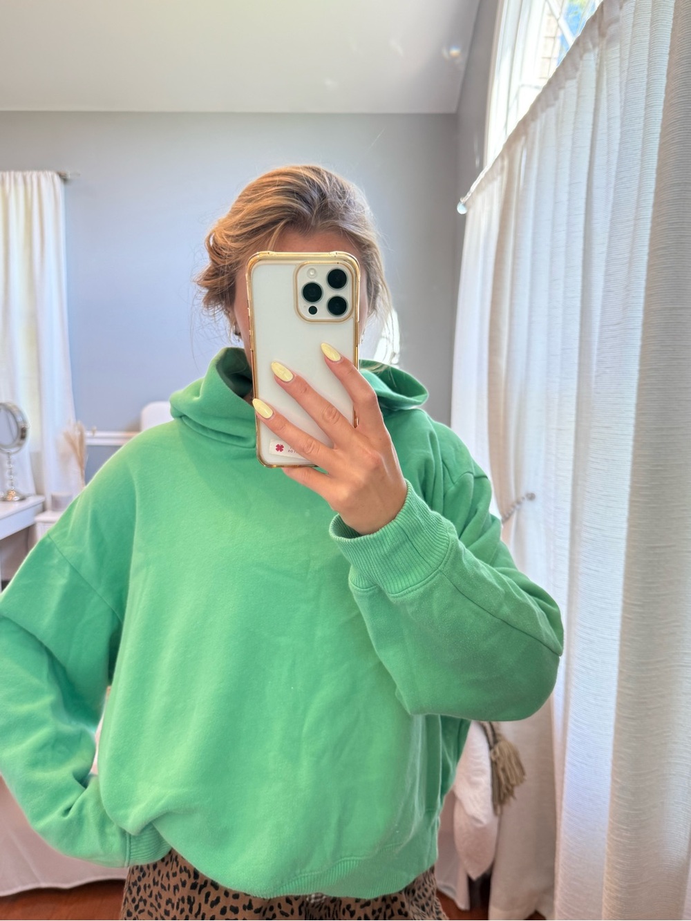 Target Women's Mint Green Hooded Sweatshirt